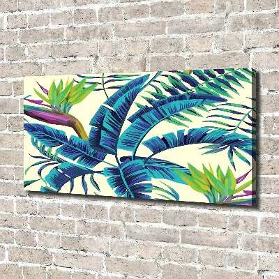 Canvas wall art Tropical leaves