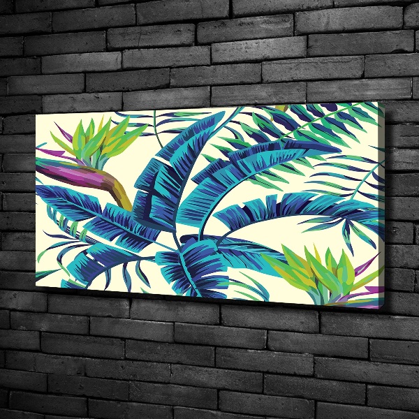 Canvas wall art Tropical leaves