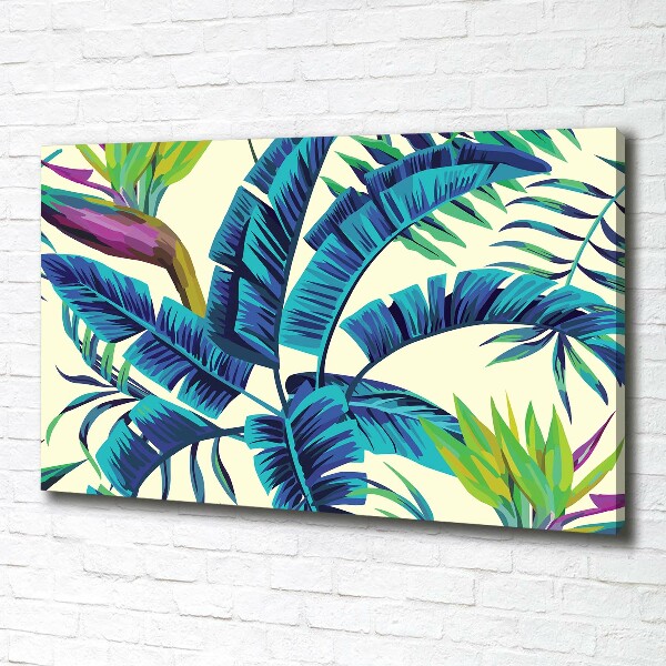 Canvas wall art Tropical leaves