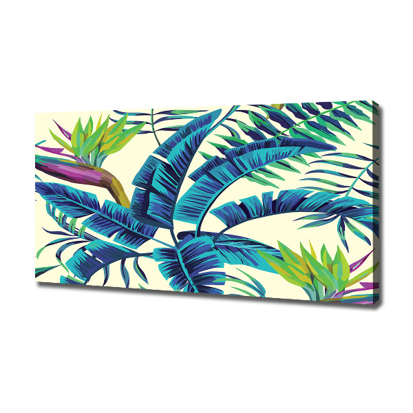 Canvas wall art Tropical leaves