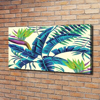 Canvas wall art Tropical leaves