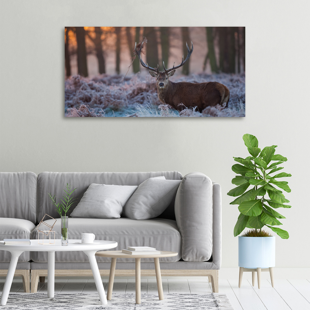 Canvas wall art Deer about the east