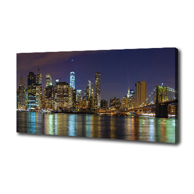 Canvas wall art Manhattan at night