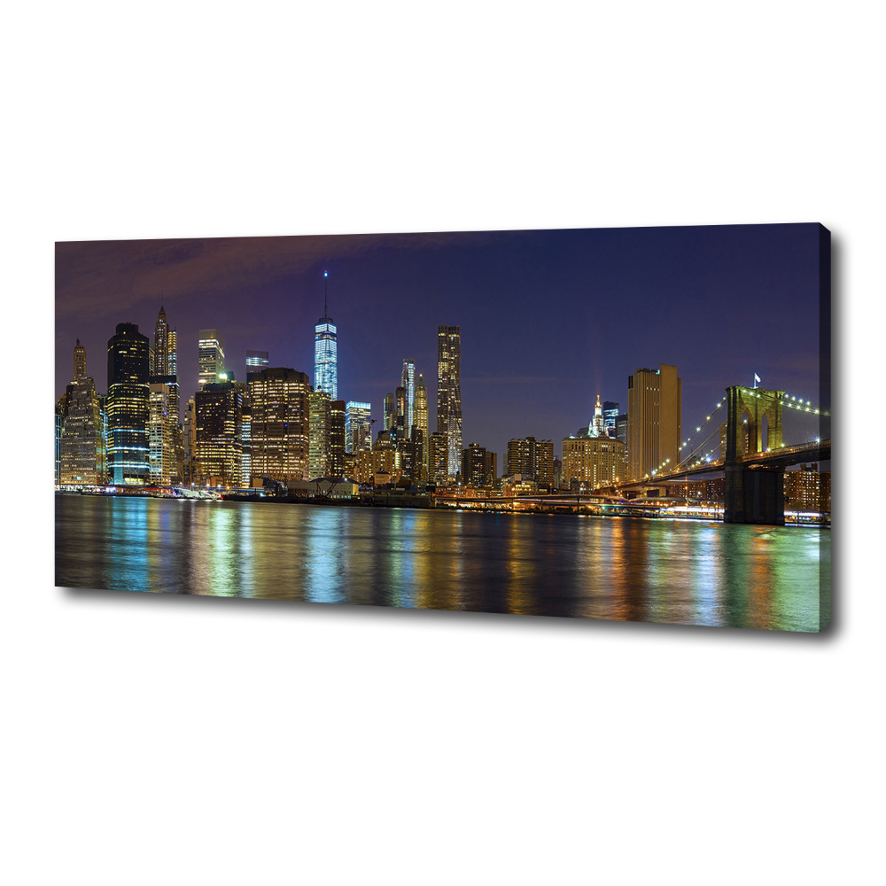 Canvas wall art Manhattan at night