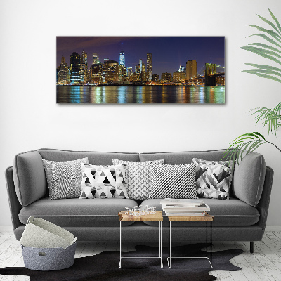 Canvas wall art Manhattan at night