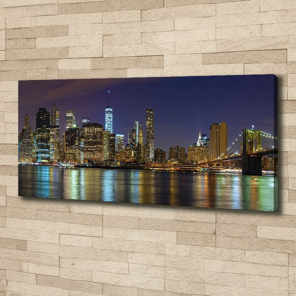 Canvas wall art Manhattan at night