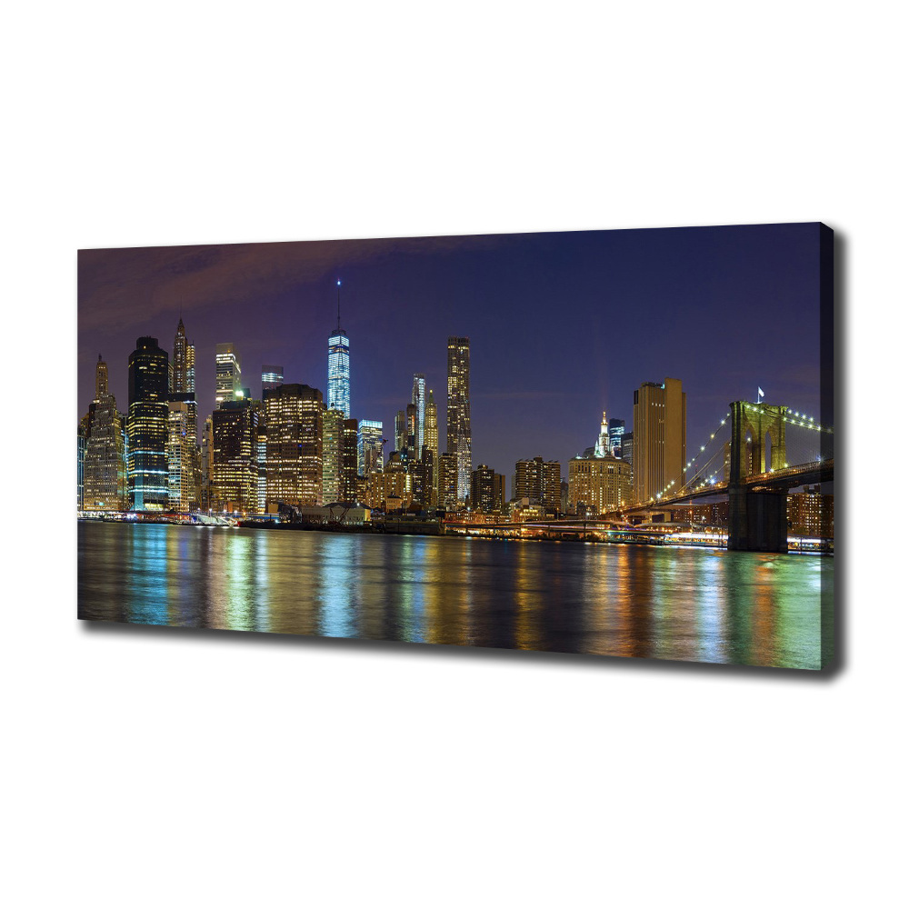 Canvas wall art Manhattan at night