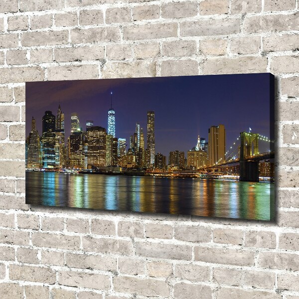 Canvas wall art Manhattan at night