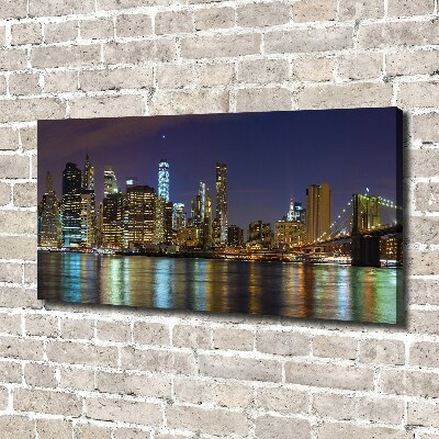 Canvas wall art Manhattan at night