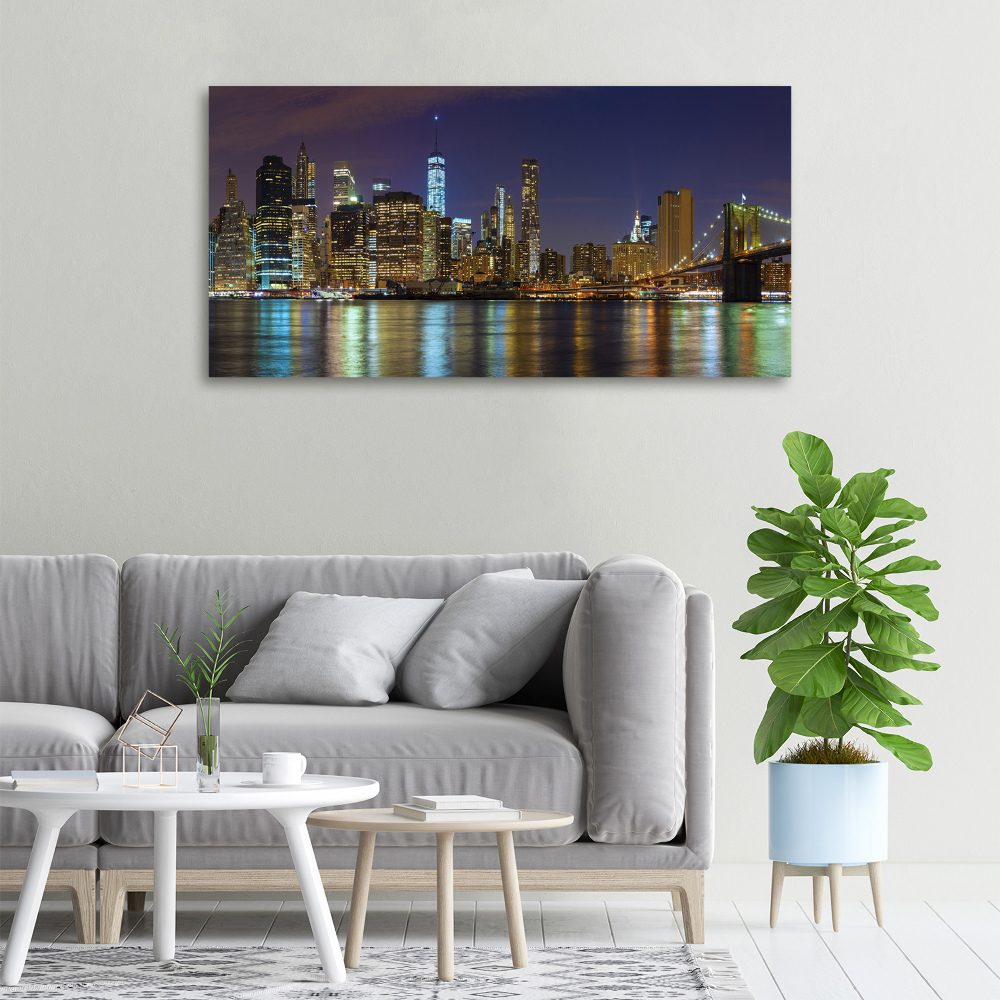 Canvas wall art Manhattan at night