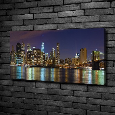 Canvas wall art Manhattan at night