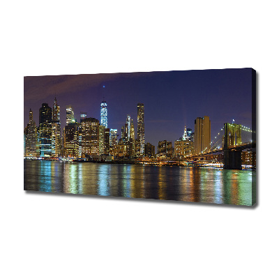 Canvas wall art Manhattan at night