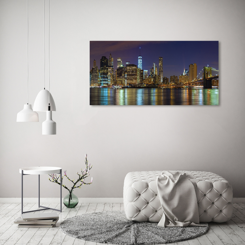 Canvas wall art Manhattan at night