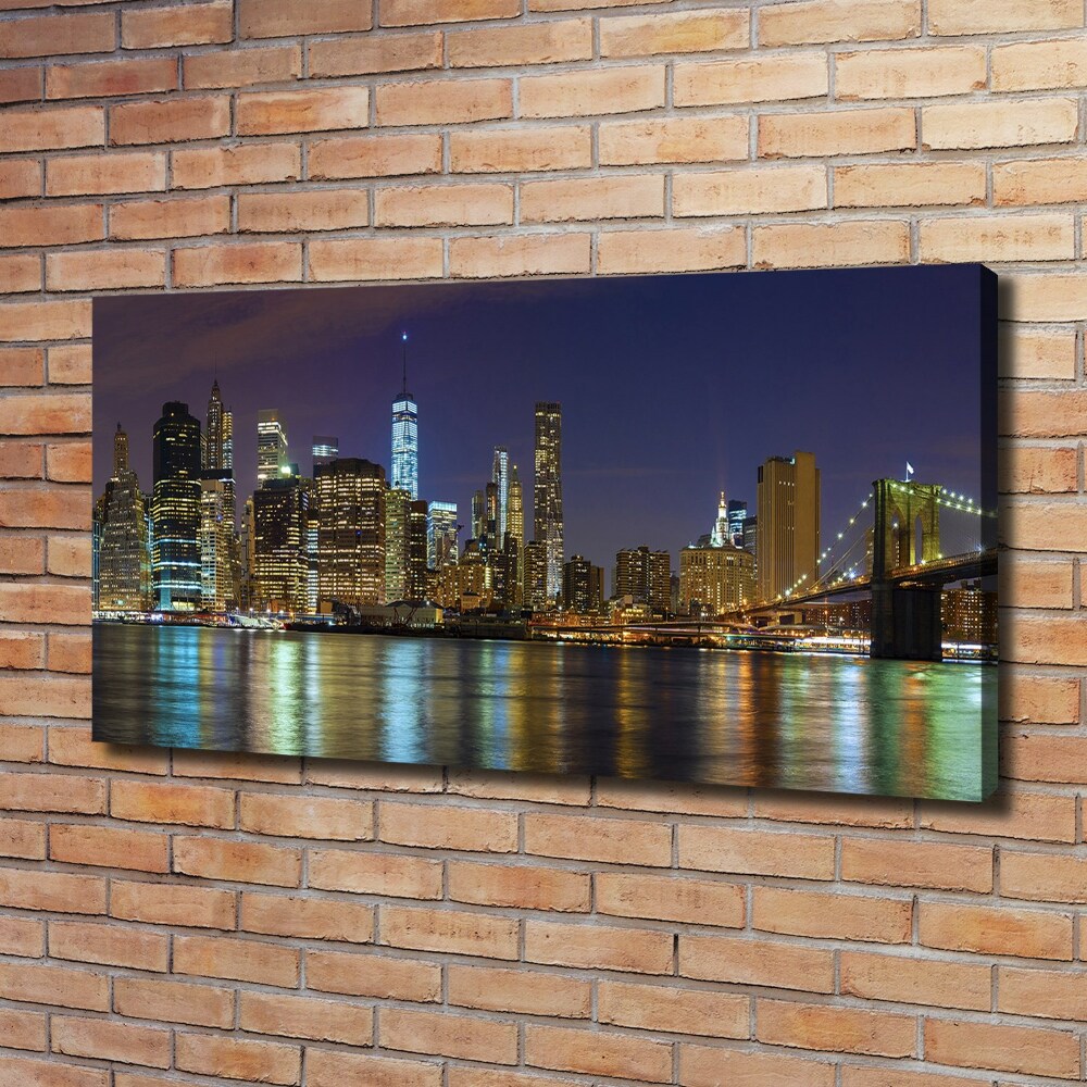 Canvas wall art Manhattan at night