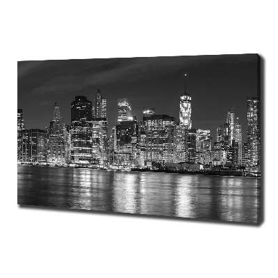 Canvas wall art Manhattan at night