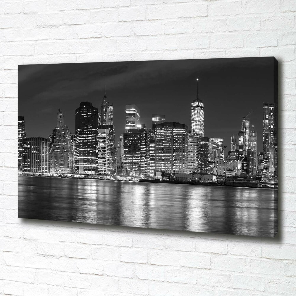 Canvas wall art Manhattan at night