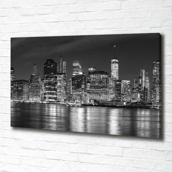 Canvas wall art Manhattan at night