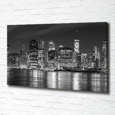 Canvas wall art Manhattan at night