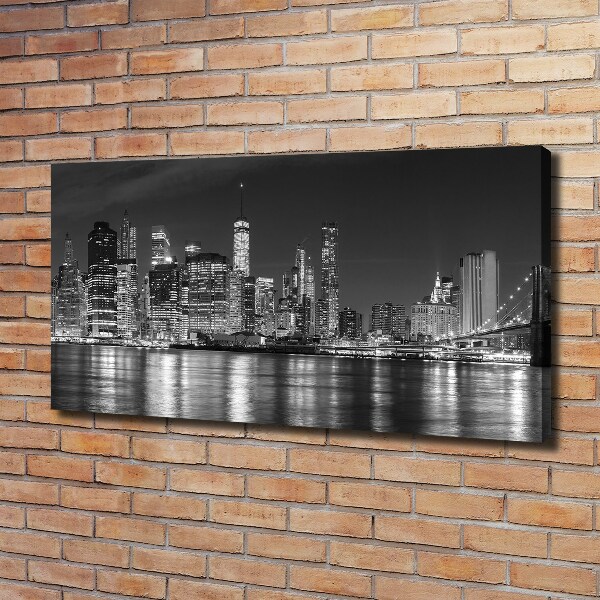 Canvas wall art Manhattan at night