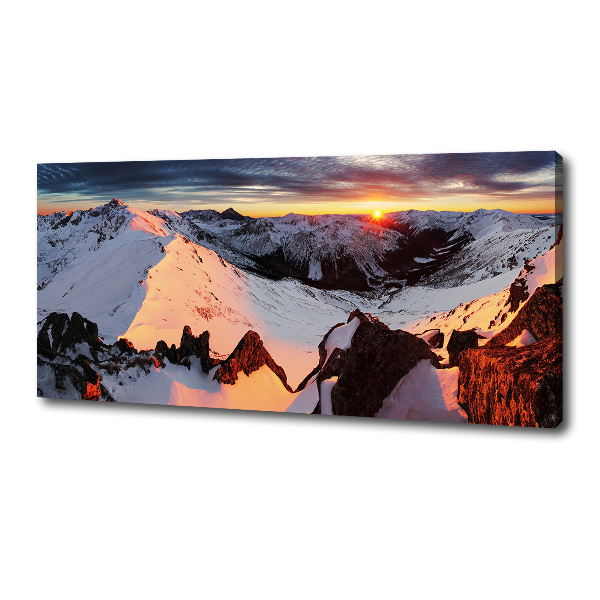 Canvas wall art Mountains in winter