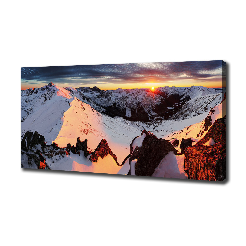 Canvas wall art Mountains in winter