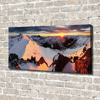 Canvas wall art Mountains in winter