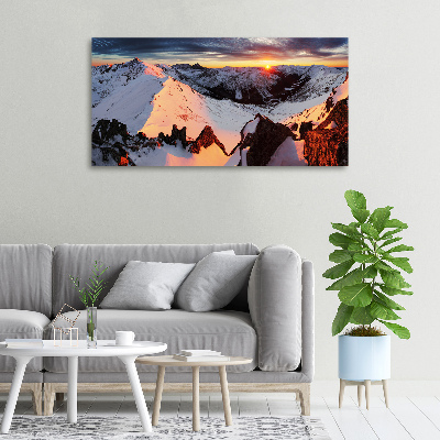 Canvas wall art Mountains in winter