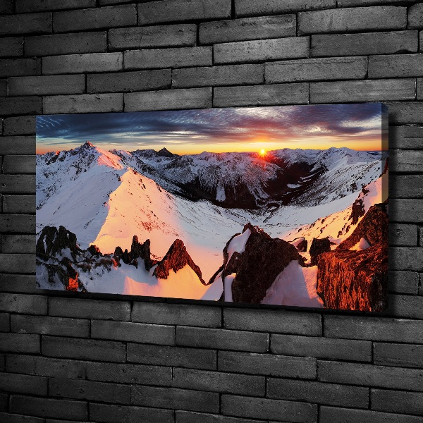 Canvas wall art Mountains in winter