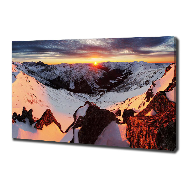 Canvas wall art Mountains in winter