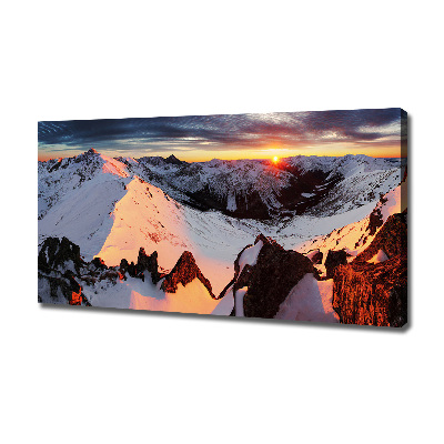 Canvas wall art Mountains in winter