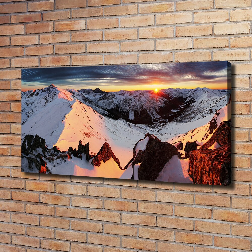 Canvas wall art Mountains in winter