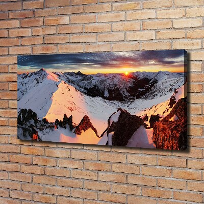 Canvas wall art Mountains in winter