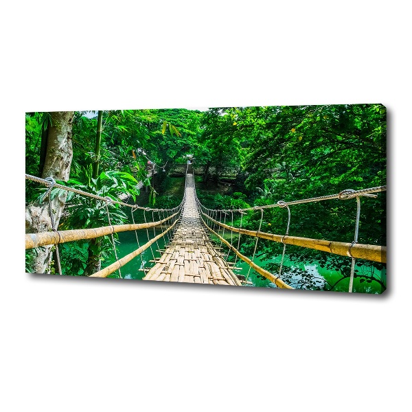 Canvas wall art Tropical forest bridge