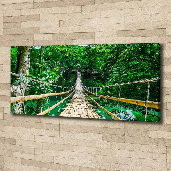 Canvas wall art Tropical forest bridge