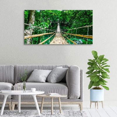 Canvas wall art Tropical forest bridge