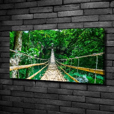 Canvas wall art Tropical forest bridge