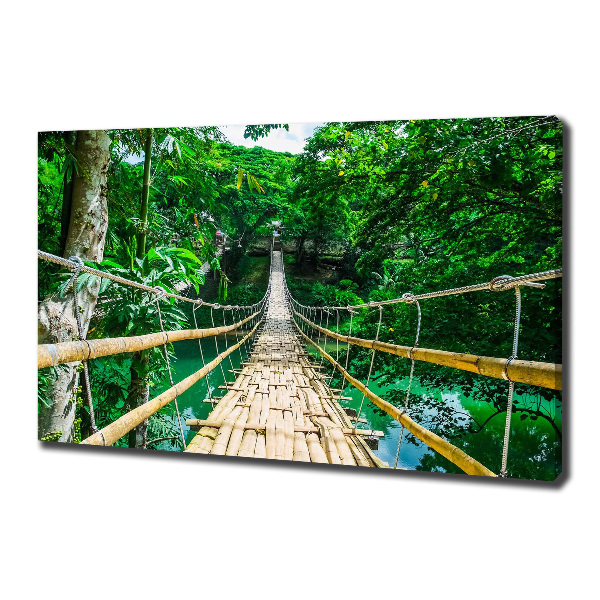 Canvas wall art Tropical forest bridge