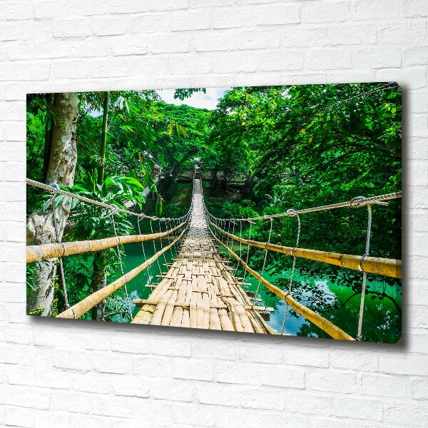 Canvas wall art Tropical forest bridge