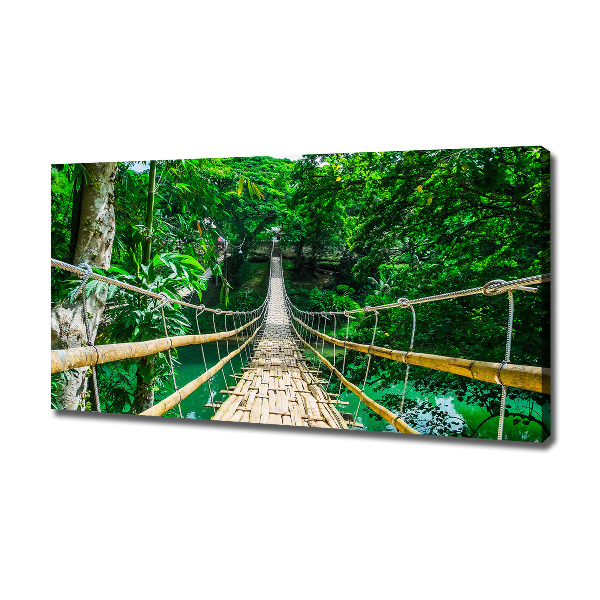 Canvas wall art Tropical forest bridge