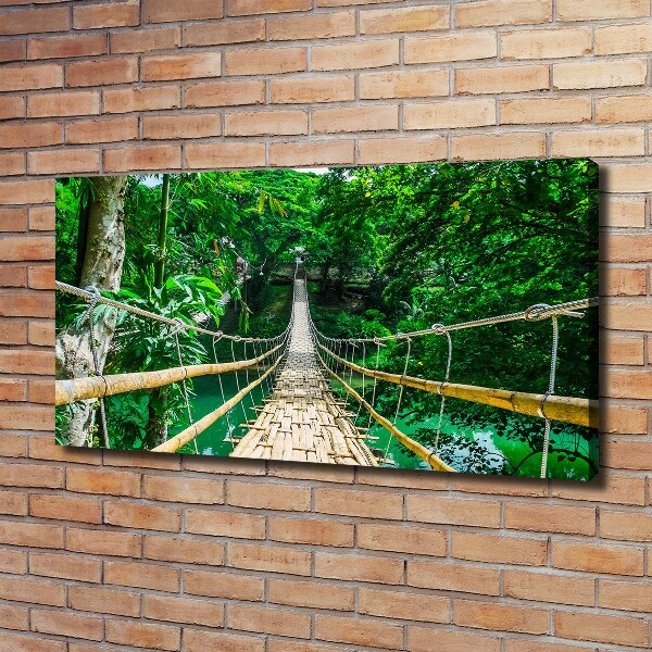 Canvas wall art Tropical forest bridge