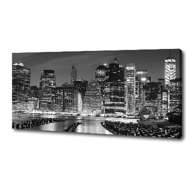 Canvas wall art Manhattan at night