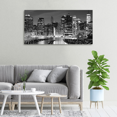 Canvas wall art Manhattan at night