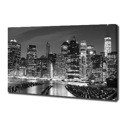 Canvas wall art Manhattan at night