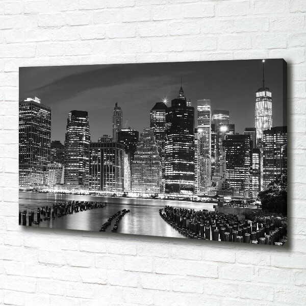 Canvas wall art Manhattan at night