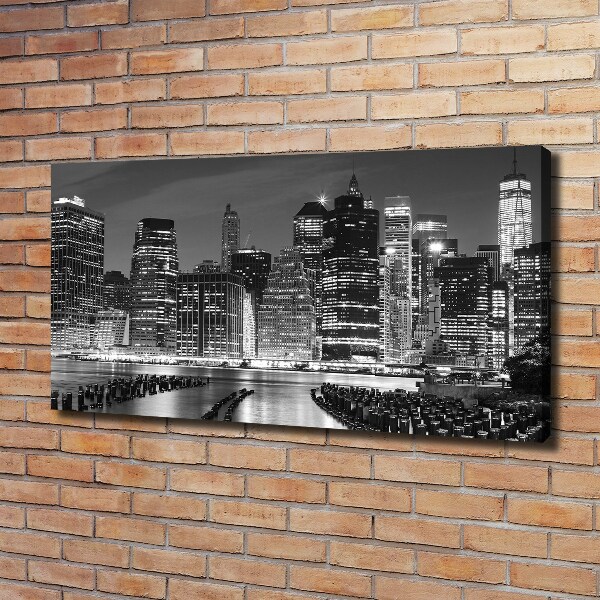 Canvas wall art Manhattan at night