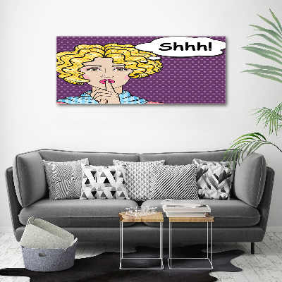 Canvas wall art Woman comic book