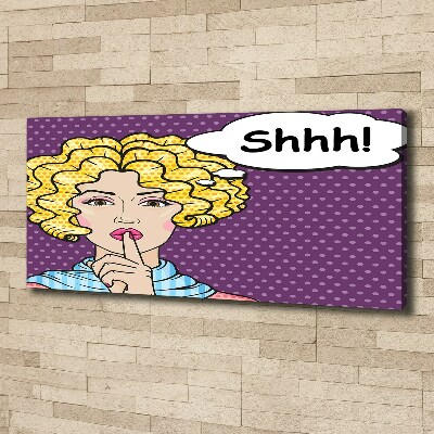 Canvas wall art Woman comic book