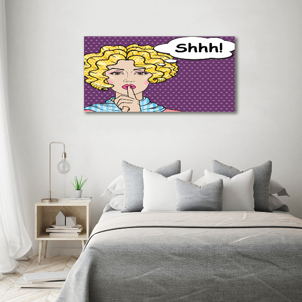 Canvas wall art Woman comic book