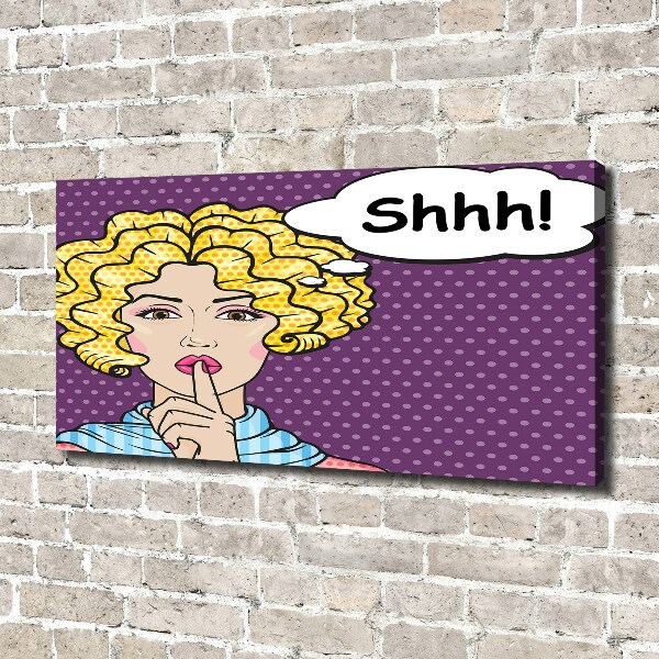 Canvas wall art Woman comic book