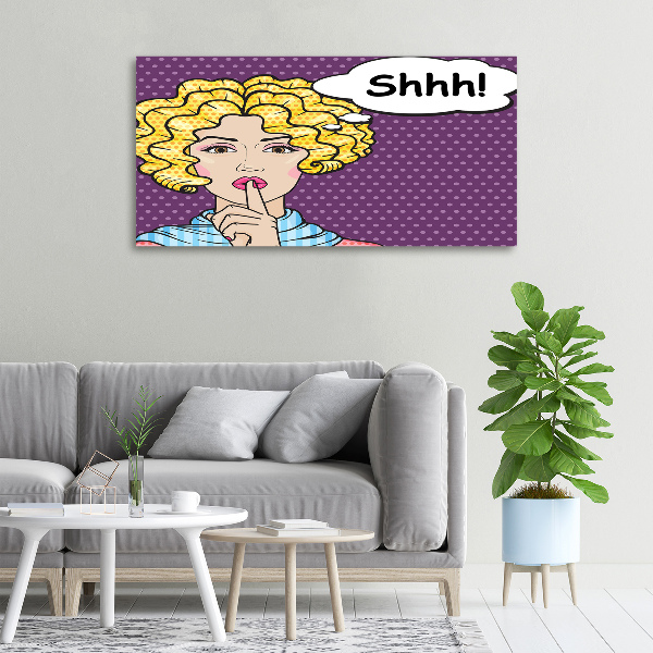 Canvas wall art Woman comic book